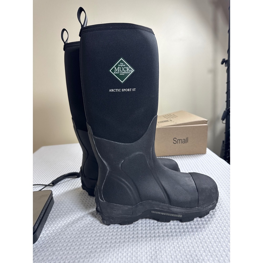 Muck Boot Company Boots Mens 9 Arctic Sport ST Black Steel Toe EUC